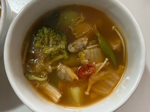 アサリと豆腐のチゲスープ